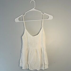 L.A. Hearts White Smocked Tie-Back Tank Top – Size S